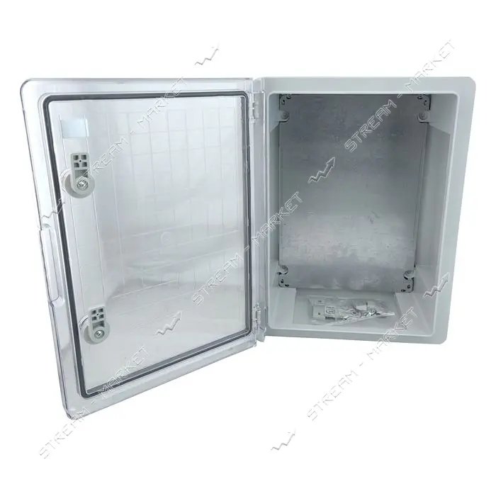 Корпус пластиковый Techno Systems ЩМПп-400х300х170мм прозрачная дверца ABS IP65                     