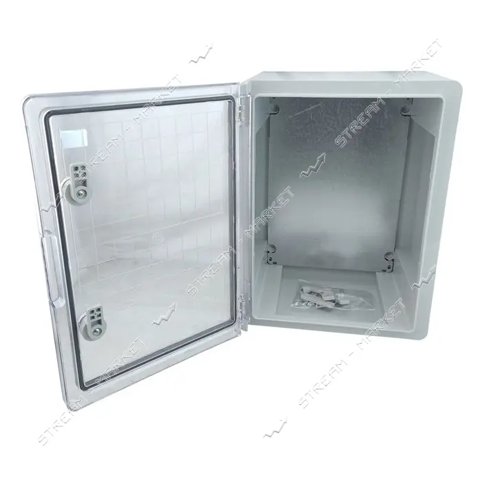 Корпус пластиковый Techno Systems ЩМПп-400х300х220мм прозрачная дверца ABS IP65