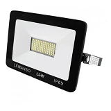 LED прожектор Lemanso 50W IP65 холодный 6500К 3000lm Посейдон черный