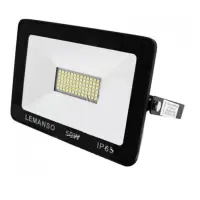 LED прожектор Lemanso 50W IP65 холодный 6500К 3000lm Посейдон черный                                