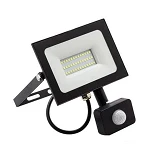 LED прожектор Lemanso c датчиком движения 30W IP65 холодный 6500К 2400lm черный                     