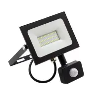 LED прожектор Lemanso c датчиком движения 30W IP65 холодный 6500К 2400lm черный                     