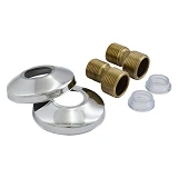 Смеситель для ванны Plamix Omega-142 White короткая без шланга и лейки букса 1/2" пластиковый       