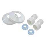 Смеситель для ванны длинный Plamix Omega-140 White без шланга и лейки пластик корпус букса 1/2"