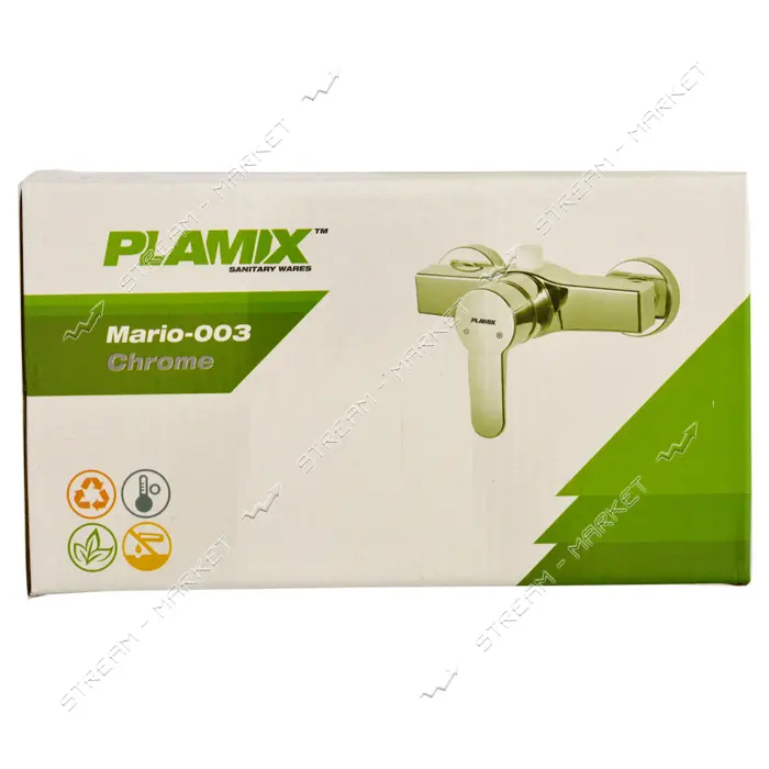 Смеситель для душевой кабины Plamix Mario-003 Chrome без шланга и лейки пластиковый                 
