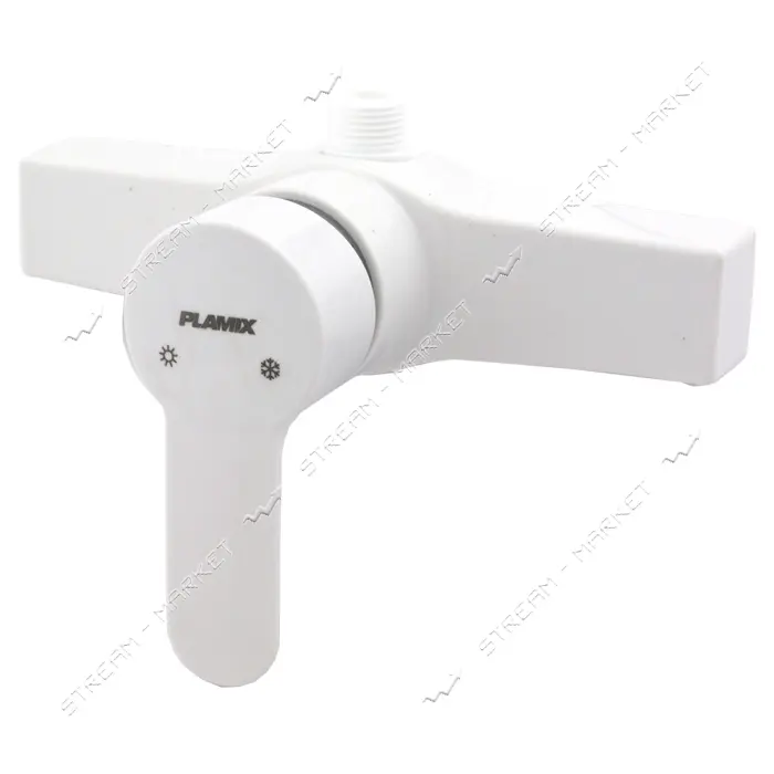 Смеситель для душевой кабины Plamix Mario-003 White без шланга и лейки пластиковый                  