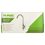 Смеситель для кухни Plamix Mario-011 Chrome ухо на гайке без подводки пластиковый                   