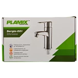 Смеситель для умывальника Plamix Sergio-001 Chrome без подводки пластиковый