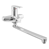 Смеситель для ванны Plamix Oscar-006 EURO длинный без шланга и лейки пластик Chrome