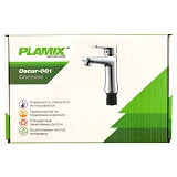 Смеситель для умывальника Plamix Oscar 001-Chrome без подводки пластиковый                          