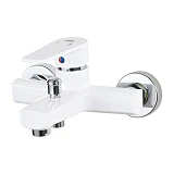 Смеситель для ванны Plamix Oscar 009-White оттяжной без шланга и лейки пластиковый                  