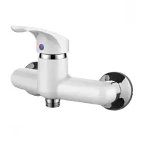 Смеситель для душевой кабины Plamix Afina-003 White без шланга и лейки пластиковый картридж 40мм    