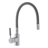 Смеситель для кухни Mixxus Premium Rio 011 Refl Gray с силиконовым изливом