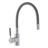 Змішувач для кухні Mixxus Premium Rio 011 Refl Gray з силіконовим зливом                            
