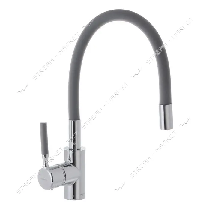 Смеситель для кухни Mixxus Premium Rio 011 Refl Gray с силиконовым изливом