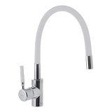 Смеситель для кухни Mixxus Premium Rio 011 Refl White с силиконовым изливом                         