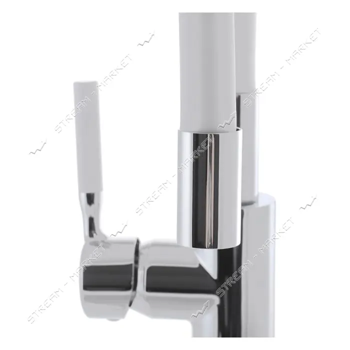 Смеситель для кухни Mixxus Premium Rio 011 Refl White с силиконовым изливом                         