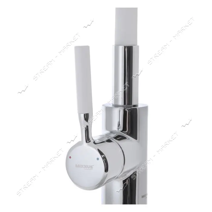 Смеситель для кухни Mixxus Premium Rio 011 Refl White с силиконовым изливом                         