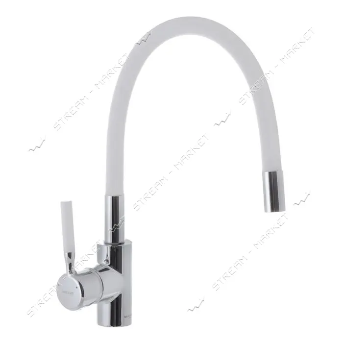 Смеситель для кухни Mixxus Premium Rio 011 Refl White с силиконовым изливом                         