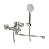Смеситель для ванны Mixxus SUS-006 EURO длинный нержавеющая сталь SUS304 картридж 35мм