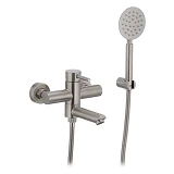 Смеситель для ванны Mixxus SUS-009 EURO короткий с дивертором в корпусе SUS304 картридж 35мм        
