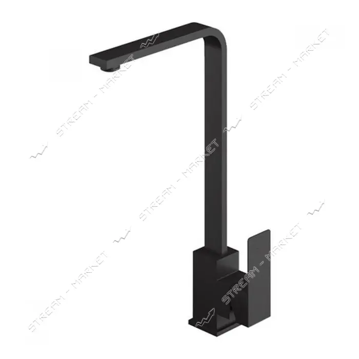 Смеситель для кухни Mixxus KUB-011 Black Г-образный излив из нерж. стали SUS304 картридж 35мм       
