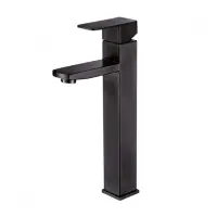 Смеситель для умывальника Mixxus KUB-001-HIGH Black из нерж. стали SUS304 картридж 35мм             