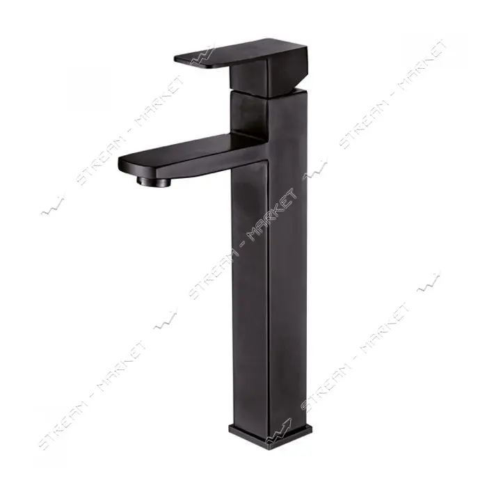 Смеситель для умывальника Mixxus KUB-001-HIGH Black из нерж. стали SUS304 картридж 35мм             