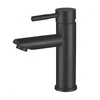 Змішувач для умивальника Mixxus SUS-001-A BLACK з коротким зливом з нерж. стали SUS304              