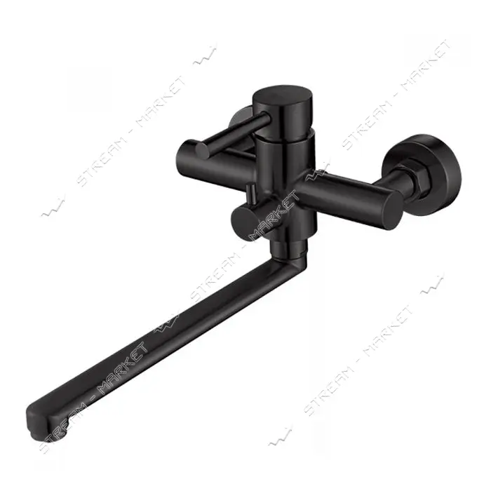 Смеситель для ванны Mixxus SUS-006 Euro Black длинный из нержавеющей стали SUS304