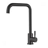 Смеситель для кухни Mixxus SUS-011-G BLACK Г-образный излив из нержавеющей стали SUS304             