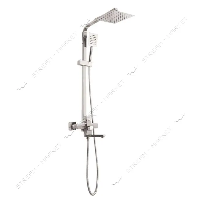 Душевая колонна со смесителем Mixxus FIT-009-J из нержавеющей стали 35мм                            