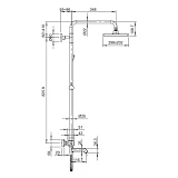 Душевая колонна Koer KB-57011-05 c термостатическим смесителем 3 функции черая