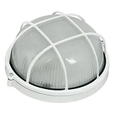 Светильник Techno Systems НПП1302-60W-E27-IP65 круг с решеткой белый                                