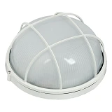 Светильник Techno Systems НПП1102-100W-E27-IP65 круг с решеткой белый