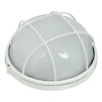 Светильник Techno Systems НПП1102-100W-E27-IP65 круг с решеткой белый                               