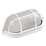 Светильник Techno Systems НПП1402-60W-E27-IP65 овал с решеткой белый