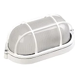 Светильник Techno Systems НПП1202-100W-E27-IP65 овал с решеткой белый