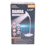 Лампа настольная гибкая Master-Tool 94-0815 сенсорный включатель 3 режима 125х100х350мм COB LED