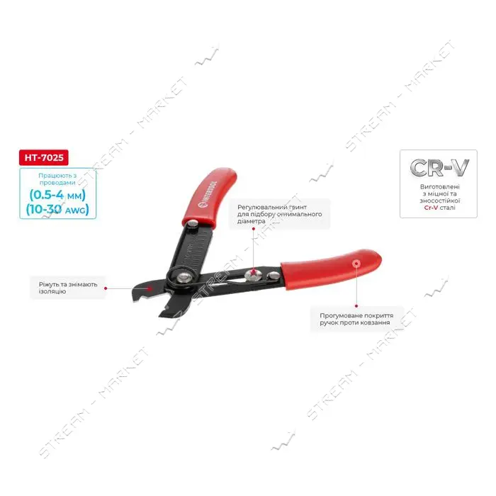 Кусачки для электроники Intertool HT-7025
