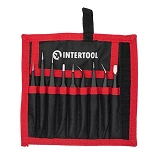 Набор радиотехнических пинцетов Intertool NT-602 9шт антистатические в чехле