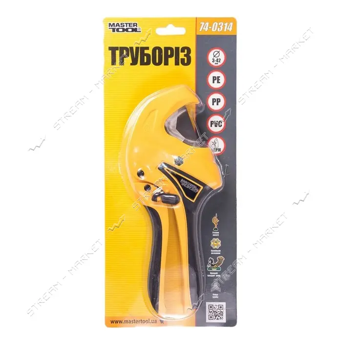 Труборез для пластиковых труб Mastertool 74-0314 3-42мм