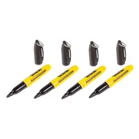 Маркер перманентный MasterTool 14-1821 4шт черный                                                   