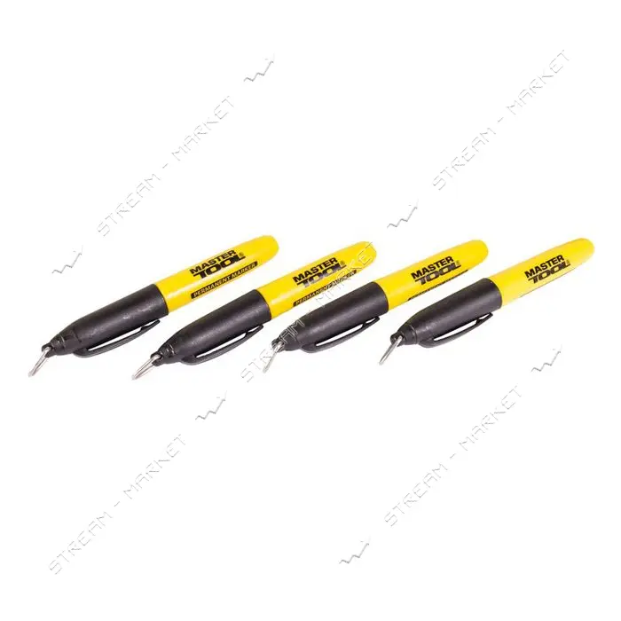 Маркер перманентный MasterTool 14-1821 4шт черный                                                   