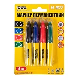 Маркер перманентный MasterTool 14-1822 4шт цветной                                                  