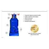 Домкрат гидравличекий Vitol DB-30001 1 телескоп 30т 282-465мм                                       