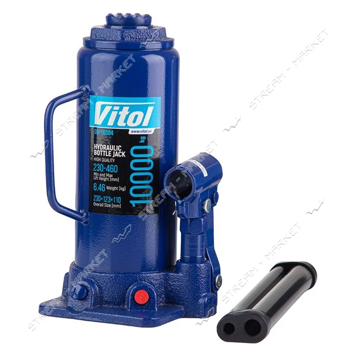 Домкрат гидравличекий телескоп. Vitol ДБ-10004 10т 230-460мм