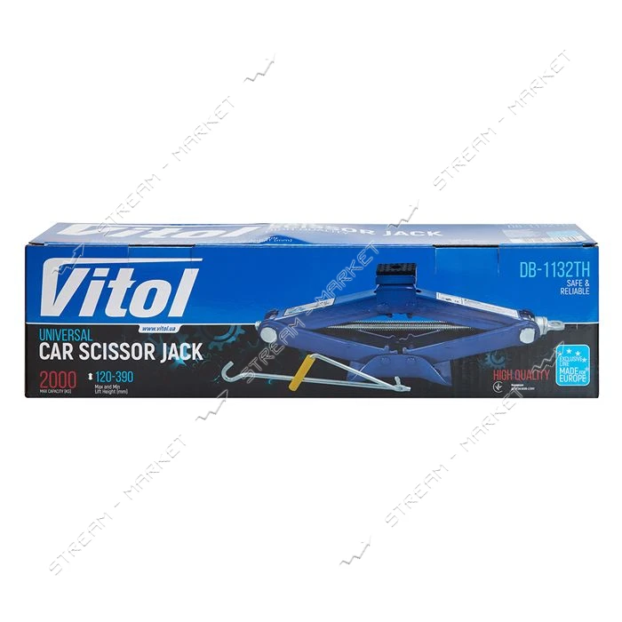 Домкрат Vitol ST-113N/ДВ-1132ТН ромбовидный 2т                                                      