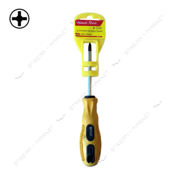Отвертка Hand-Tools крестовая PH 1х200mm VT-3140                                                    