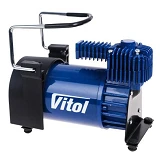 Компрессор Vitol K-55 150psi 23А 50л/мин плюс шланг 5м и клеммы с дефлятором                        